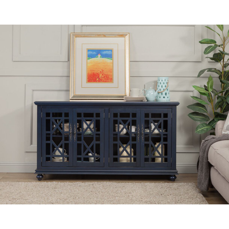 Ahmara 63'' Media Console for TVs up to 65", Catalina Blue