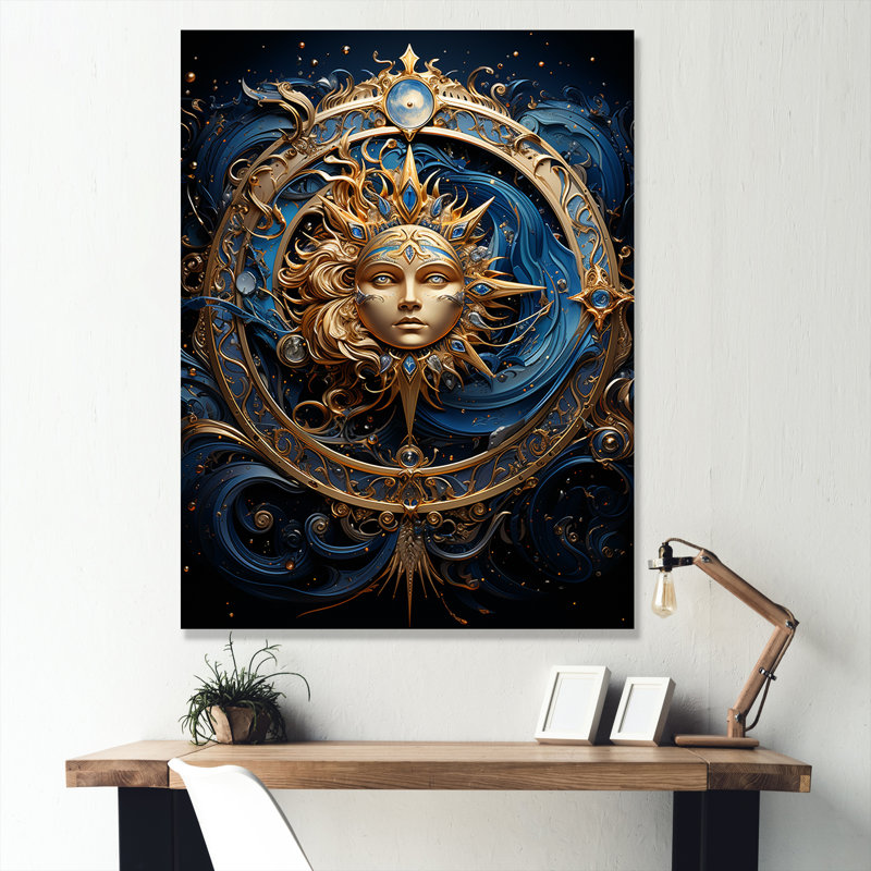 «Zodiac Calestial Harmony» sur impression sur toile, H 32 po x l 16 po x P 1 po, Toile tendue