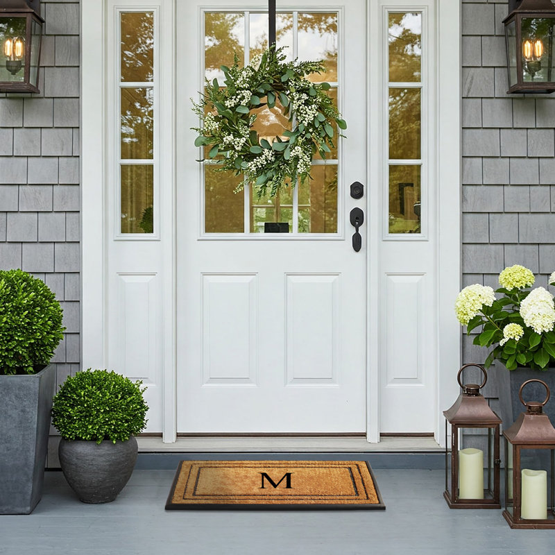 Tapis d'entrée antidérapant Monogram, M, L 18 po x L 32 po