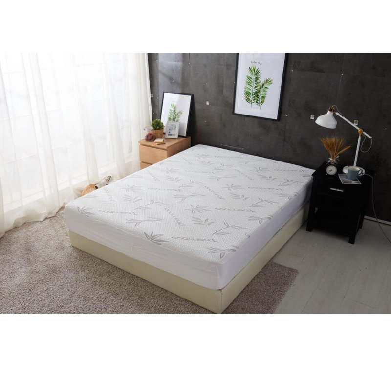 Alwyn Home Rayon Derived From , Mattress Protector With 100% Water Resistant Fabric, Ultra Soft-Fitted Mattress Cover, Breathable Cool Flow Technology, 16" Deep Pocket, Gray