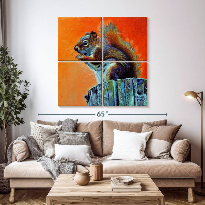 Brampt Little Red Squirrel, 45" H x 45" W