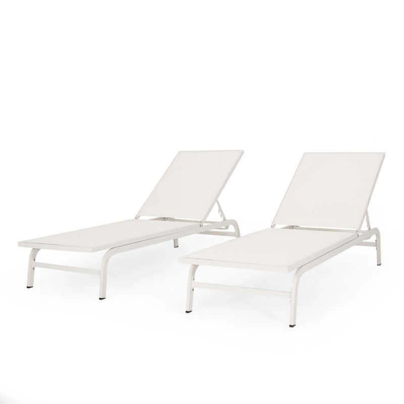 FINN CHAISE LUNGE, Blanc