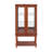 Curio Cabinet Lighted Curio Display Cabinet With Open Storage Space,Solid Wood Legs And Adjustable Shelves, Acrylic Mirrored Back Panel, Tempered Glass Doors,3 Tier And One Open Space(E26 Light Bulb N-113183237