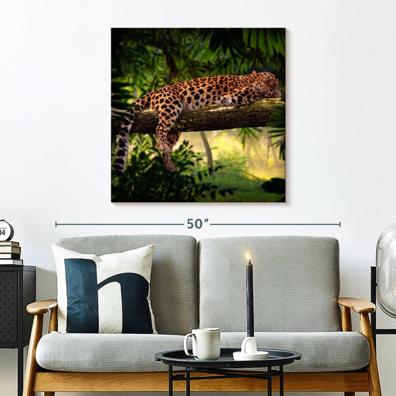 Crowle Sleeping Jungle Leopard, 30" H x 30" W