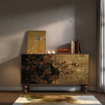 Six Drawer Pine Storage Cabinet Sideboard