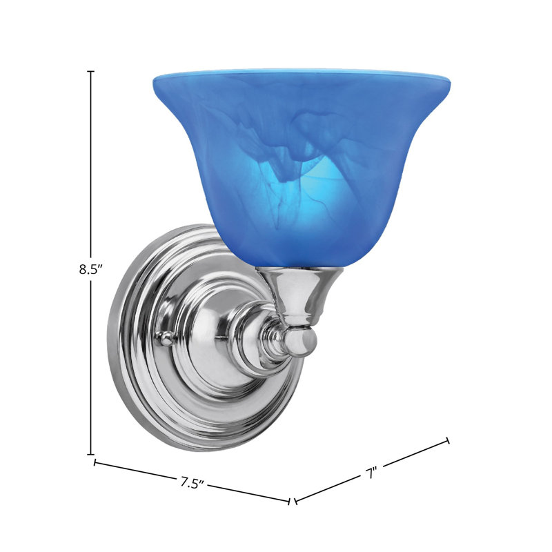 Wall Sconce With 7" Glass, Chrome