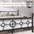 Metal Bed Frame, Vintage Circular Headboard & Footboard, Heavy-Duty Iron Platform Bed, No Box Spring Needed-2126442832