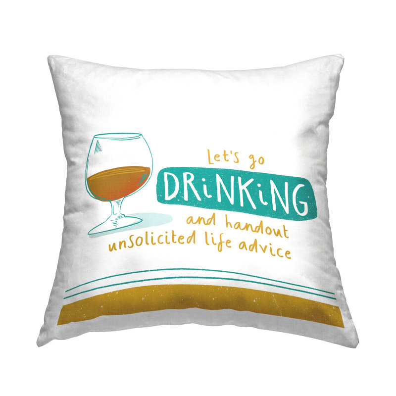 Coussin décoratif imprimé non sollicité Life Conseils par Courtney Morgenstern