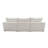 Ivy 3-Piece Modular Sofa In White Faux Shearling W/ Feather Down Seating