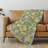 Addison Machine Washable Sherpa Lemons Throw Blanket