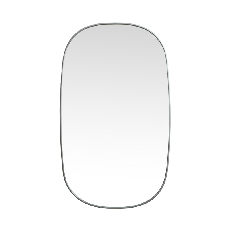 Bertin Metal Oval Wall Mirror, Silver, 60"  x 36" 