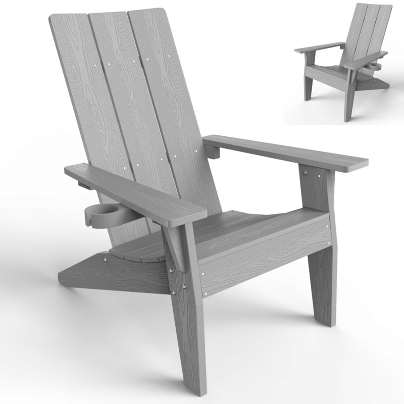 Outdoor Adirondack Chair, Gray