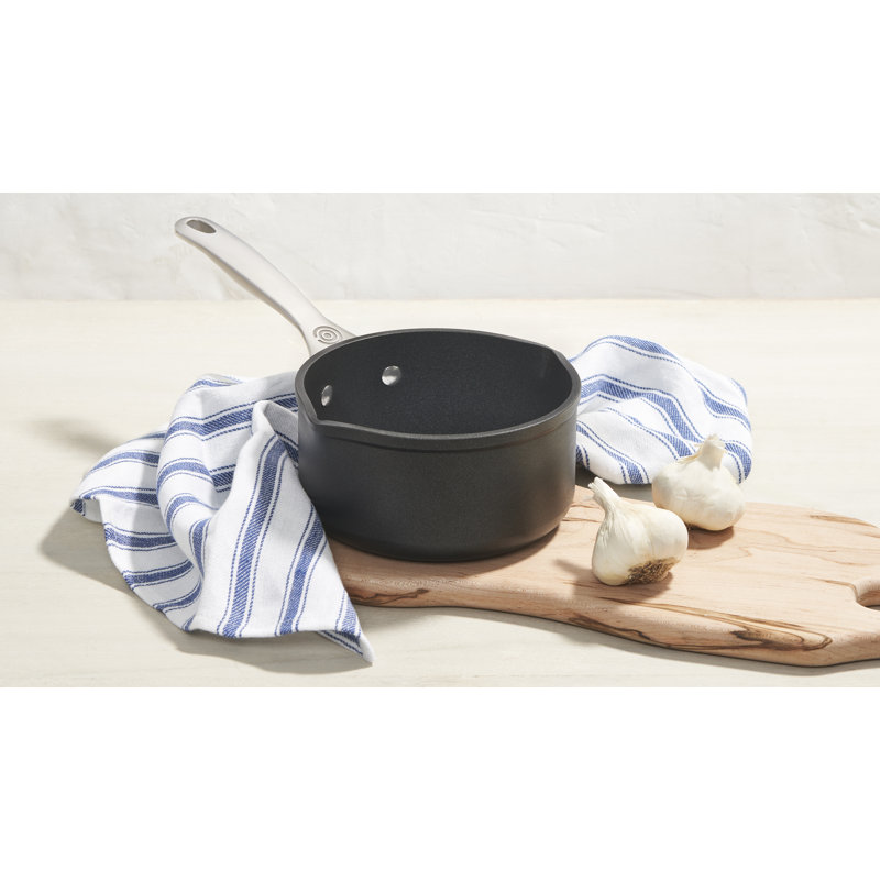 Toughened Nonstick Open Saucepan with Pour Spouts