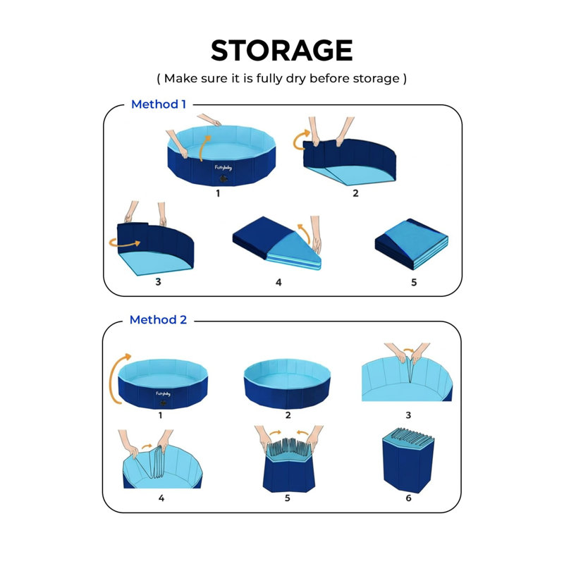 Piscine pliable 63 "pour enfants et chiens pliable