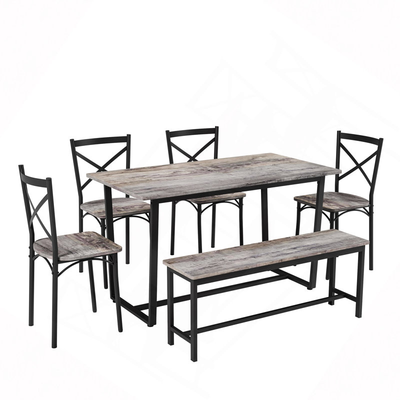 Ensemble de salle à manger et table de cuisine, idéal pour la cuisine ou le coin repas.