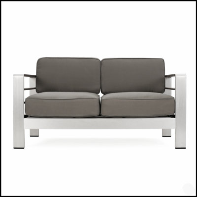 CAPE CORAL KD Aluminum Framed Patio Loveseat, Durable And Comfortable For Outdoor Relaxation