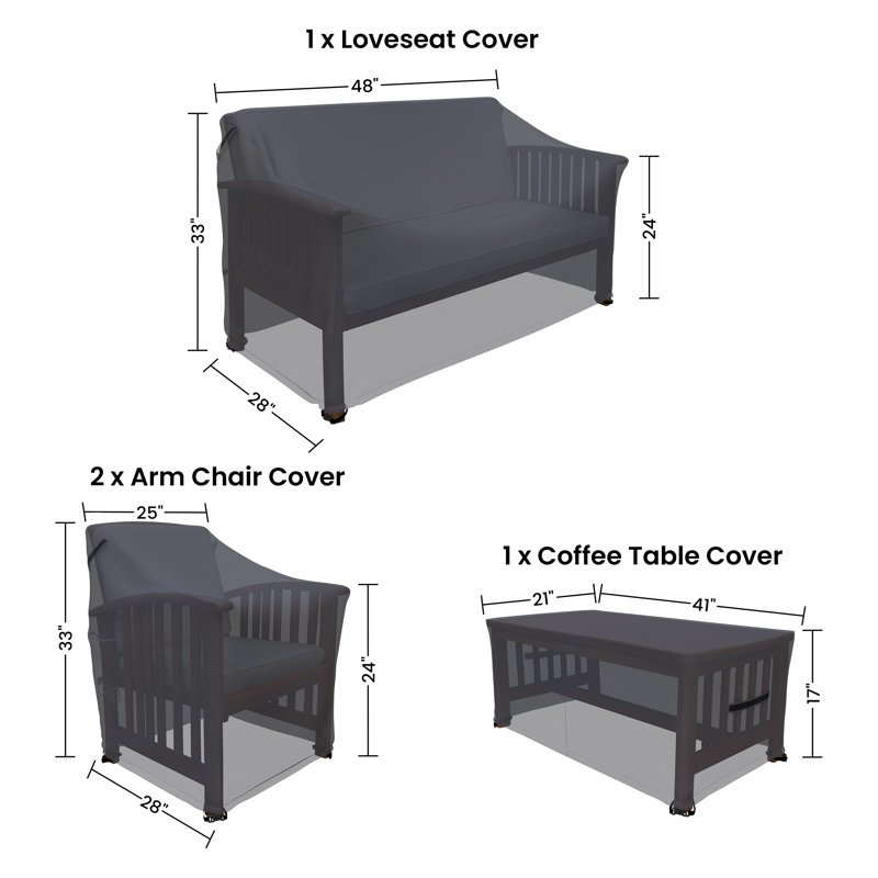 Delosreyes Acacia Outdoor Conversation Sets Group Seating Patio Furniture Covers