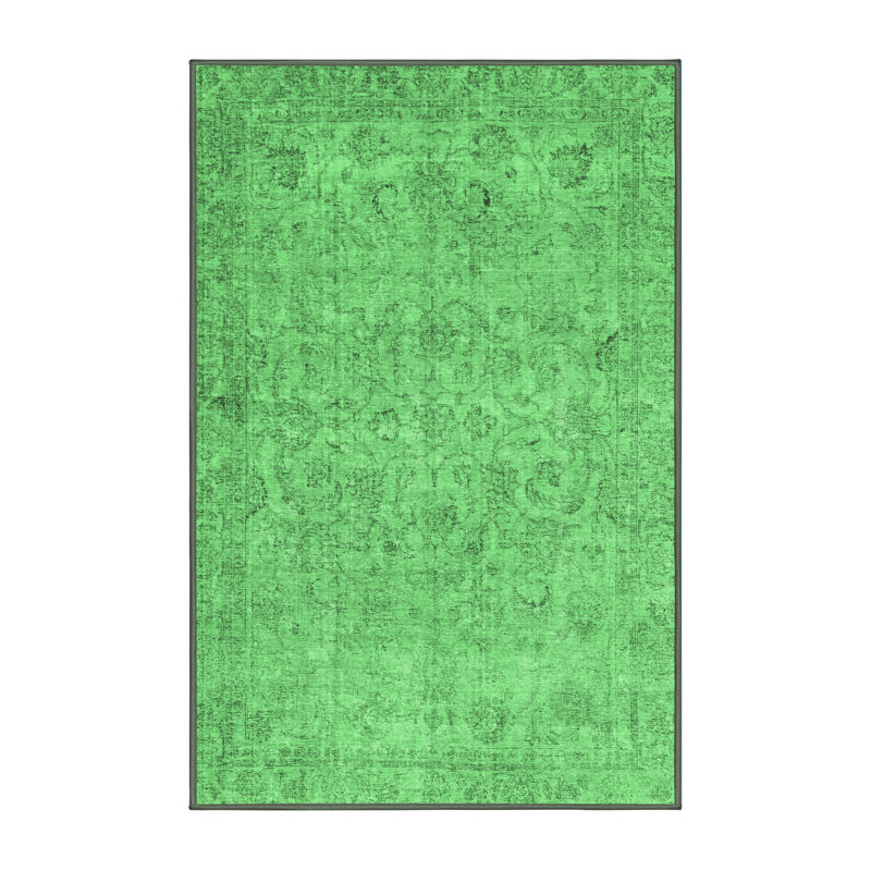Washable Abstract Indoor Rug, Rectangle 2' x 4'