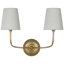 Thomas O'Brien Vendome 16" Cordless Double Sconce with Linen Shades