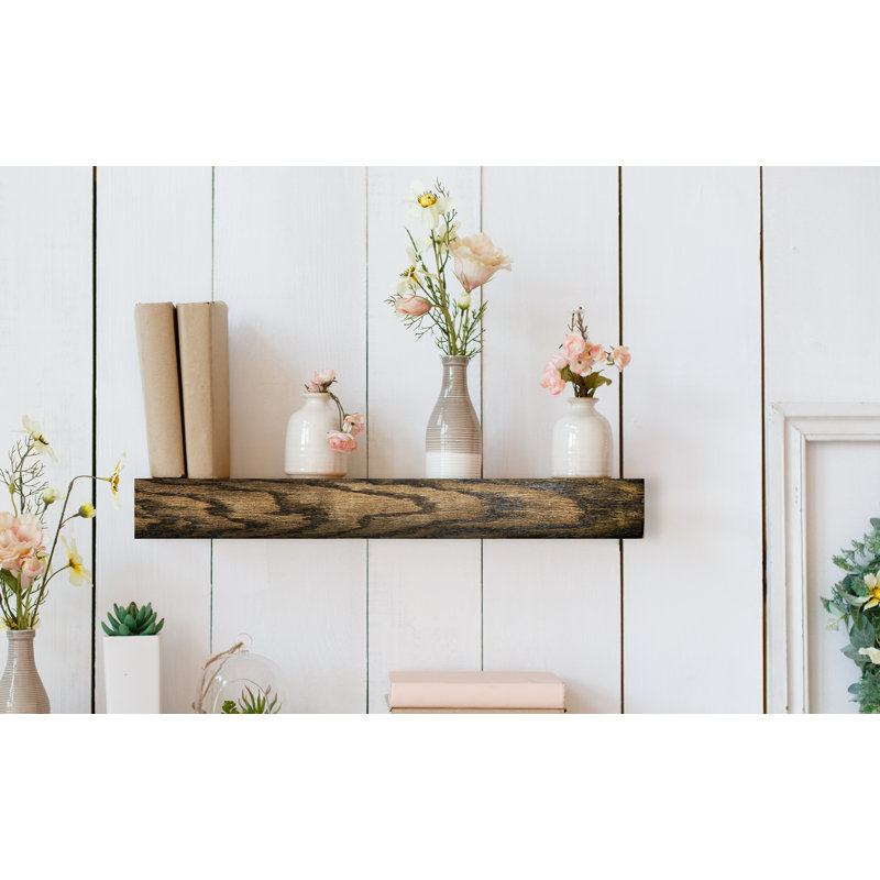 Fidelio Oak Floating Shelf, Ebony, 5" H x 22" W x 8" D
