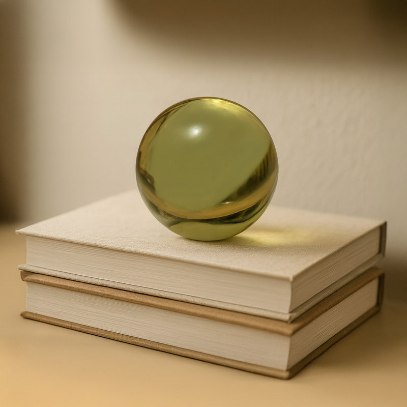 Bonn Cast Glass Decorative Object Olive, Olive