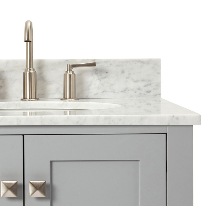 Ensemble de meuble-lavabo simple 37 po Flynt, gris