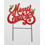 Piquet de jardin en métal Merry Christmas
