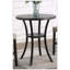 Table de bar ronde 36 po avec garniture cloutée et pieds courbés-129454957