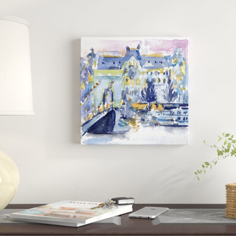 River City I by Melissa Wang - Wrapped Canvas Painting, 30cm H x 30cm W