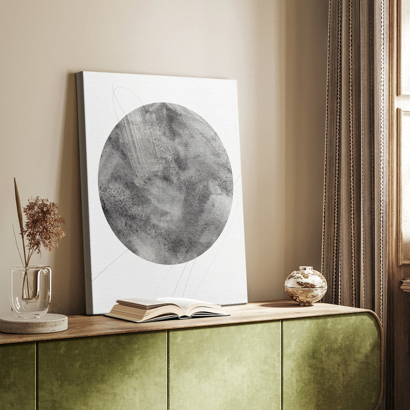 Graphite Moon II - galerie Cavas sur mesure, H 48 po x l 32 po