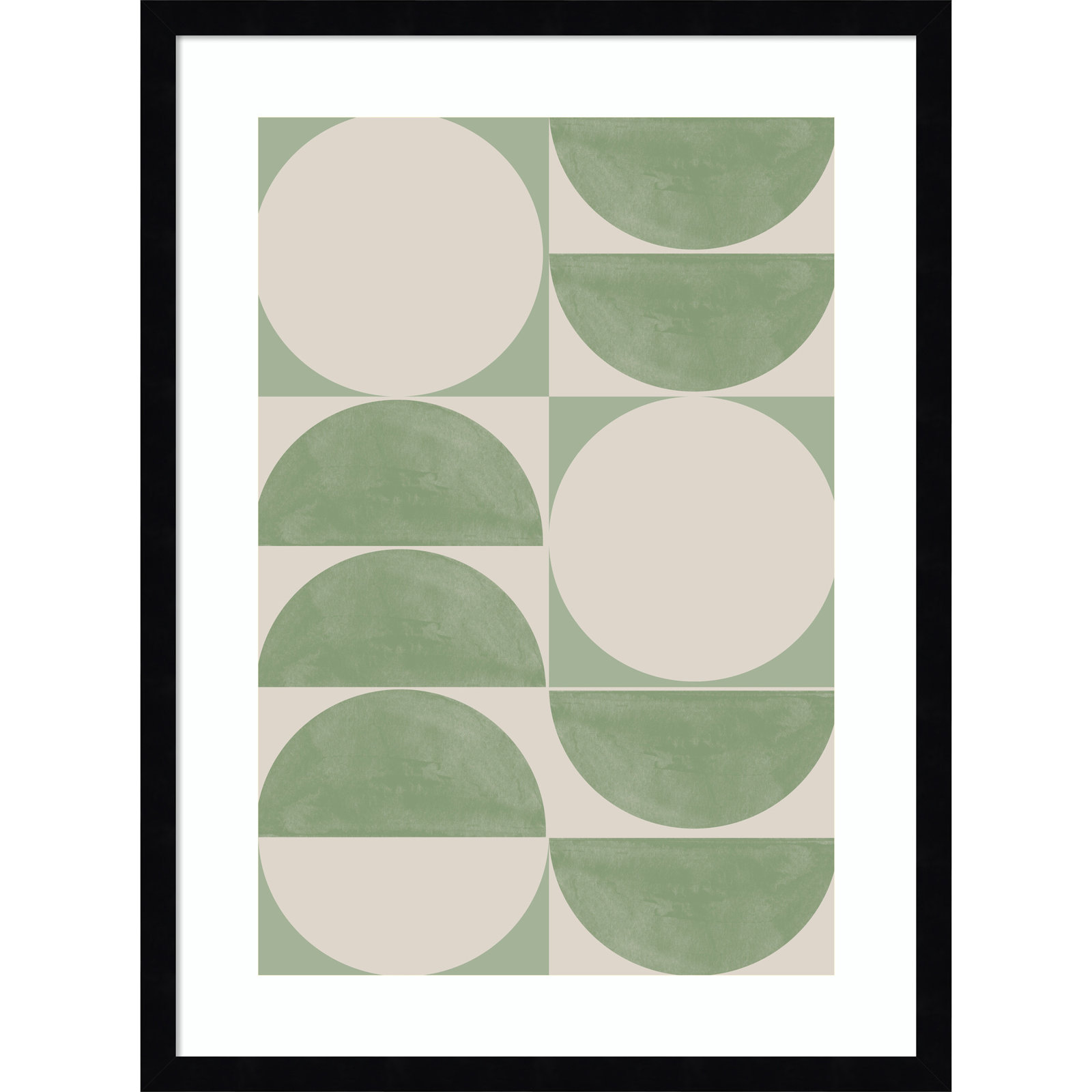 Mid Century Modern 01 Print, Black, 25" H x 19" W