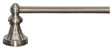 Hudson Bath Single 32 1/4" Wall Mounted  Towel Bar, Brushed Satin Nickel