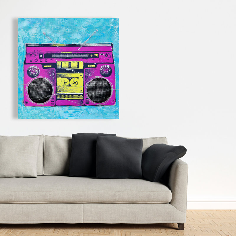 Radio rétro - toile pour chambre à coucher Pop Art
