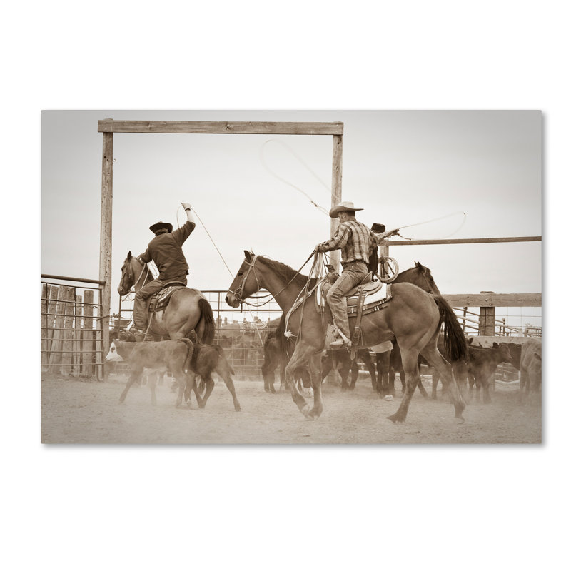 «Red Top Ranch» par Leeth, reproduction de photo sur toile tendue, H 12 po x l 19 po x P 2 po