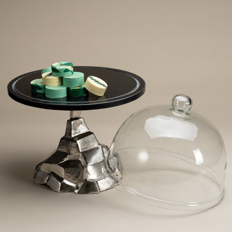 Exum Cake Stand, Silver