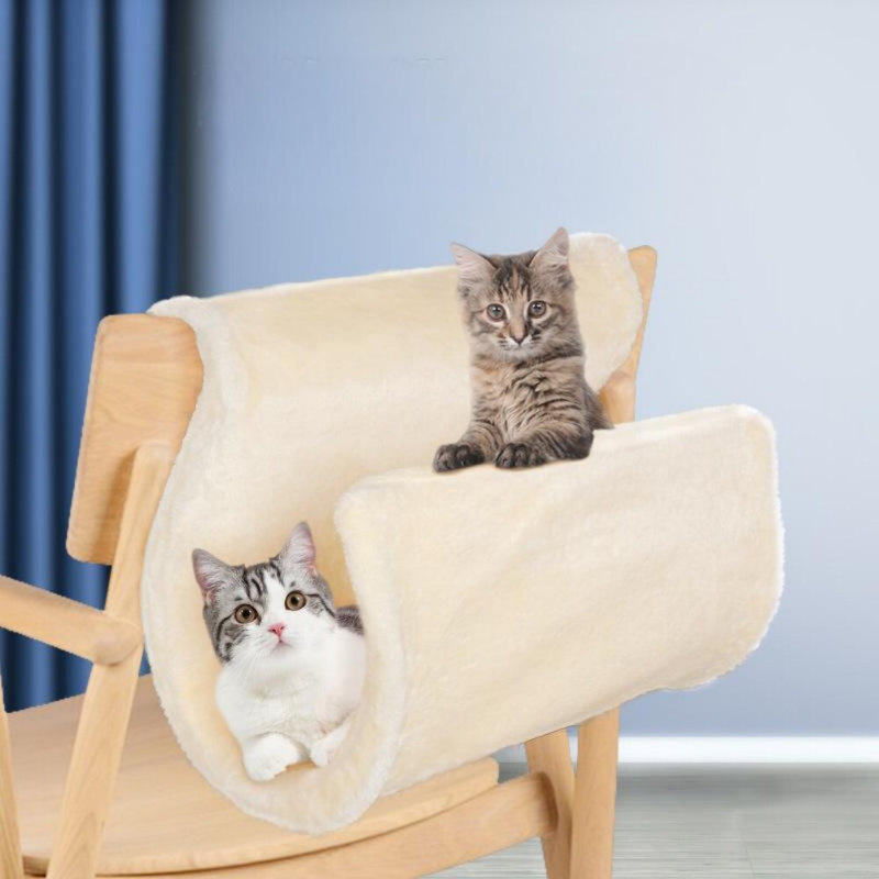 Lit hamac en flanelle pour chat, Beige