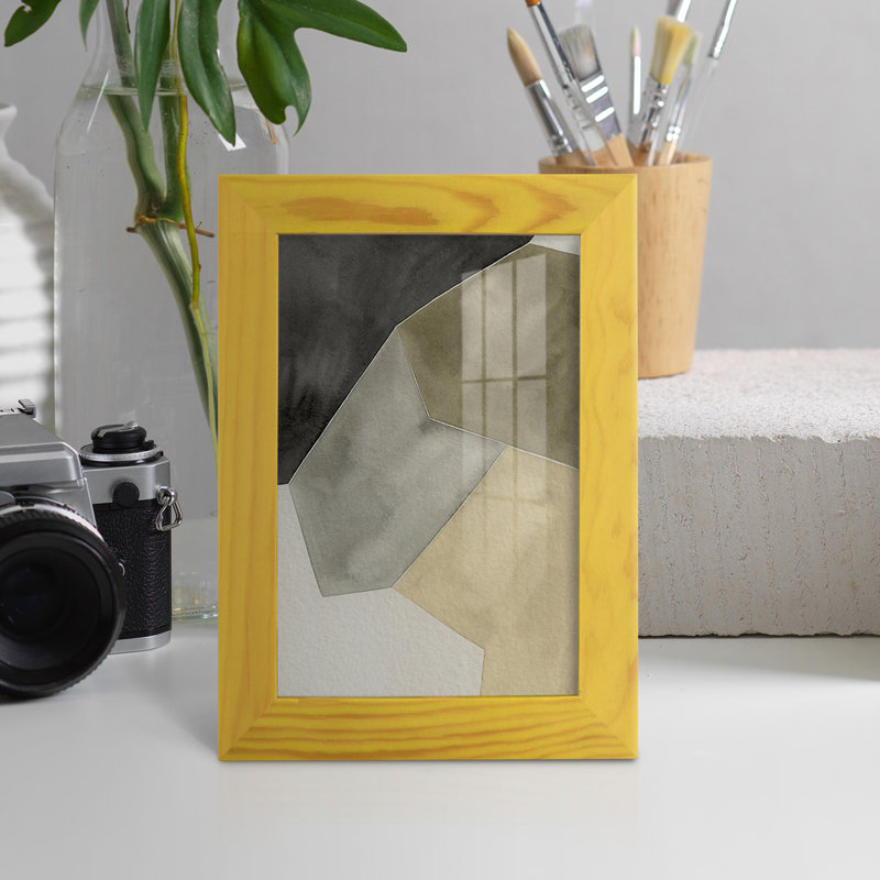 Tectonic Shift II, reproduction d'art encadrée, Cadre jaune, H 7 po x l 5 po x P 1 po