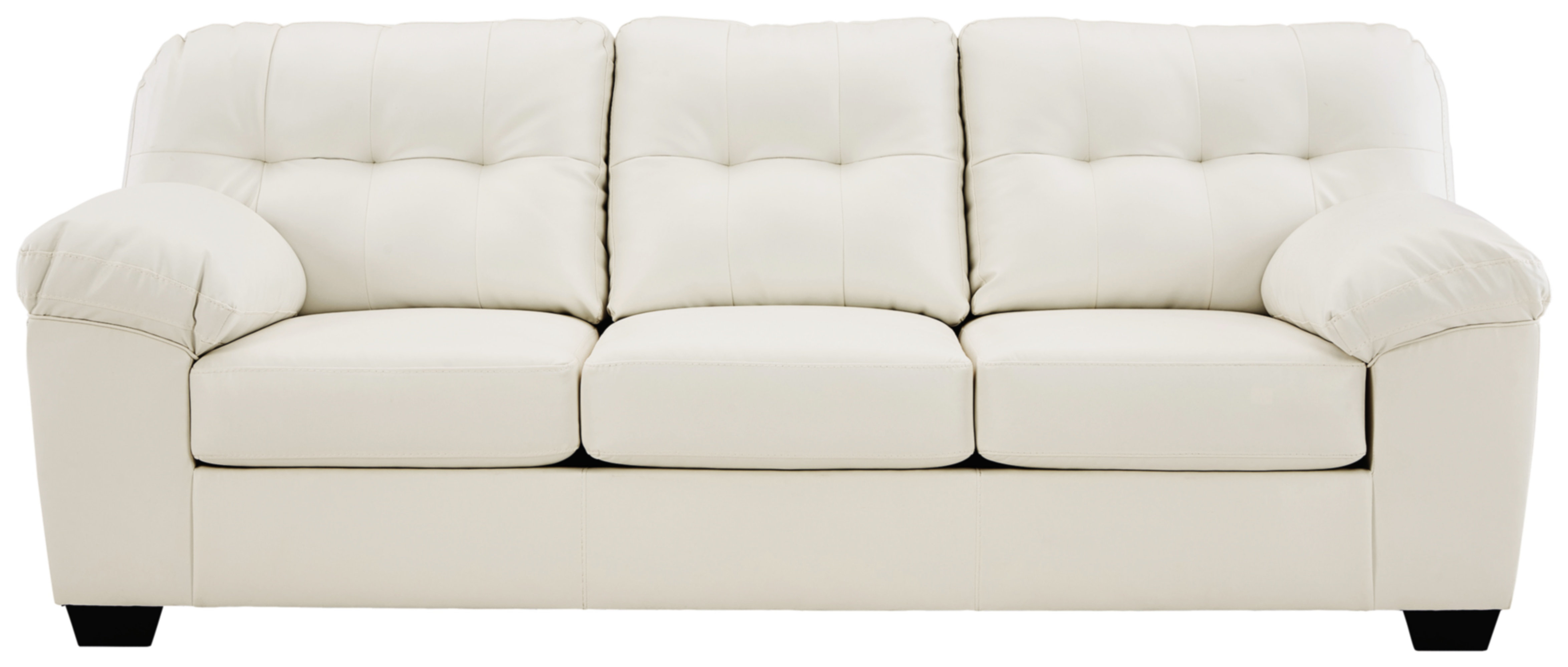 White faux hotsell leather sofa bed