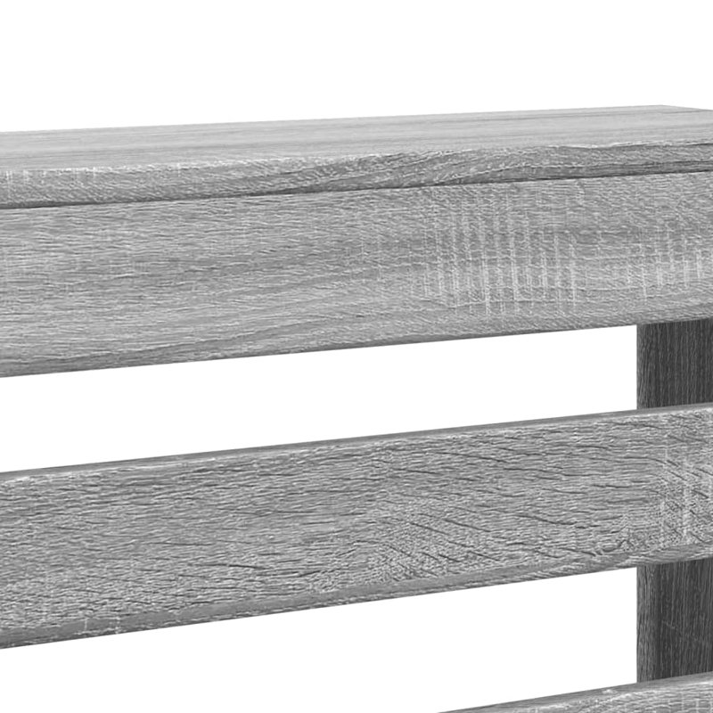 Large Radiator Cover, Grey Sonoma, 149 x 20 x 82 cm, Horizontal Slats