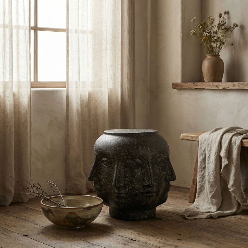 Decorative Stool, Black