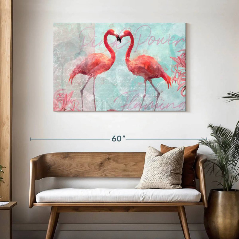 Flamant rose, H 30 po x l 45 po