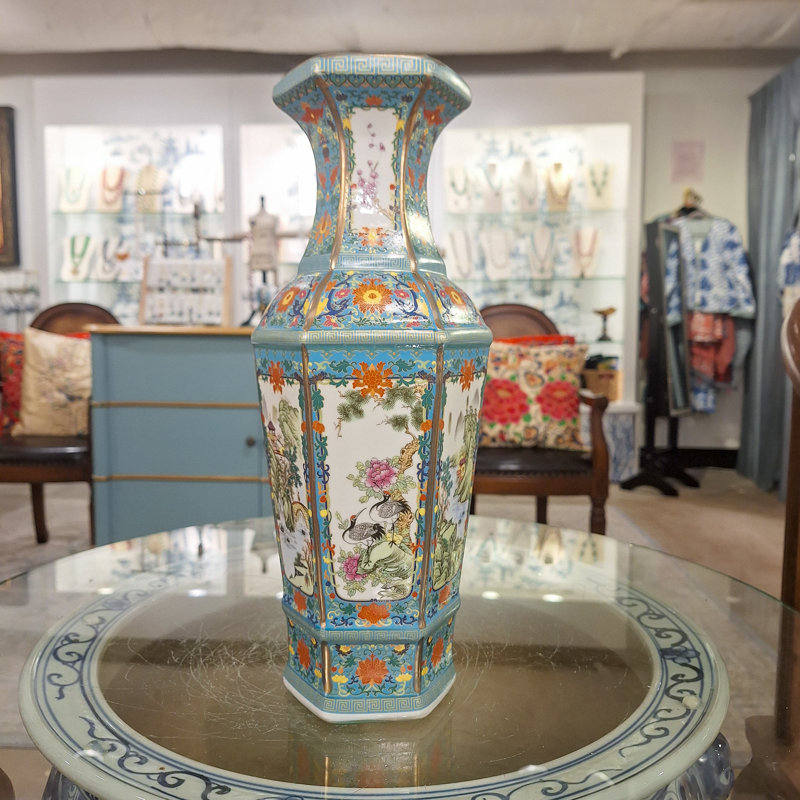 Hexagonal Porcelain Vase
