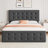 Bed Frame With Headboard And 4 Storage Drawers, Platform Bed Frame Square Stitched Button Tufted-1669489741-1669489743