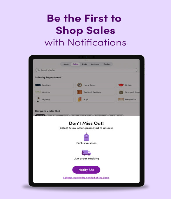Be the First to Shop Sales with Notifications
