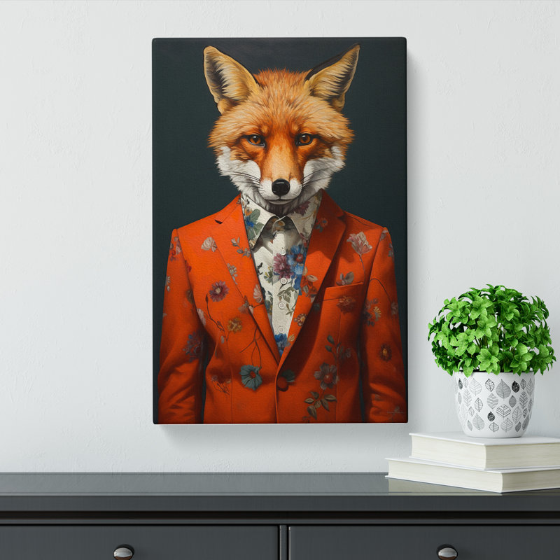 Fox Contemporary - Print, 76cm H x 50cm W x 3cm D