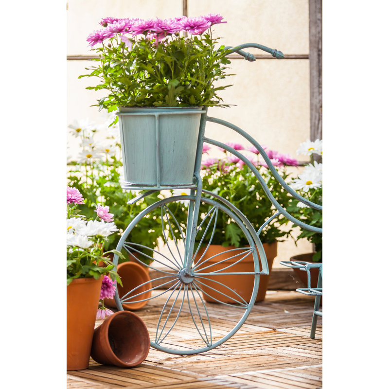 Aukeem Metal Bicycle Style Outdoor Planter