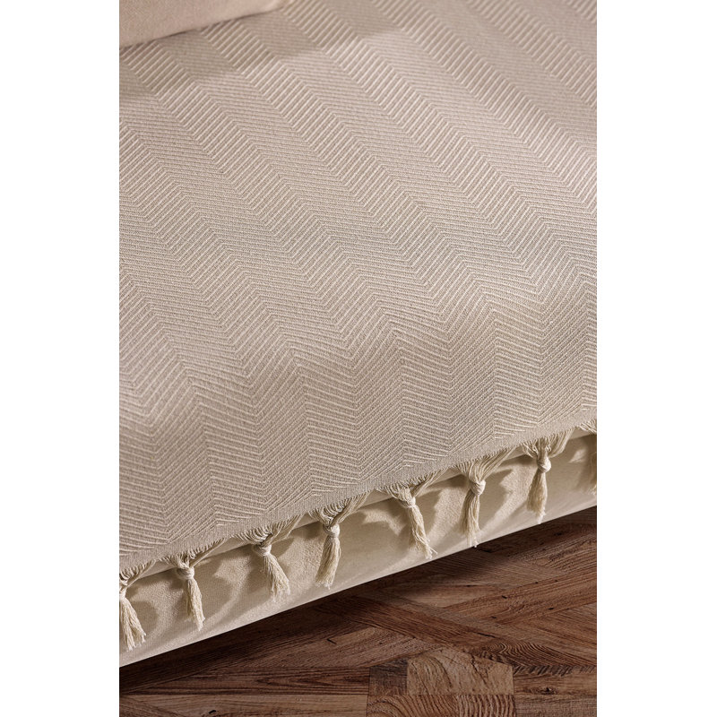 Jeté Thuc, Beige, L 45 po x L 79 po