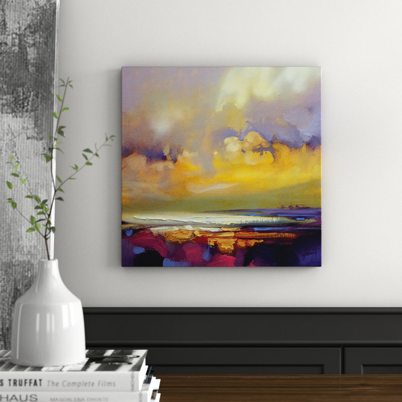 Rising by Scott Naismith - Painting, 40cm H x 40cm W, Yellow