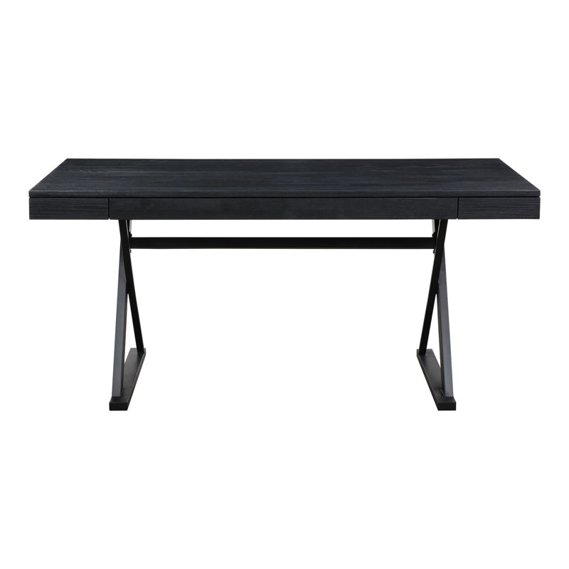 Bureau d'écriture rectangulaire à 3 tiroirs Suki, Cendres