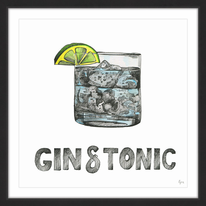 " Gin & Tonic " Print, 24" H x 24" W x 1.5" D